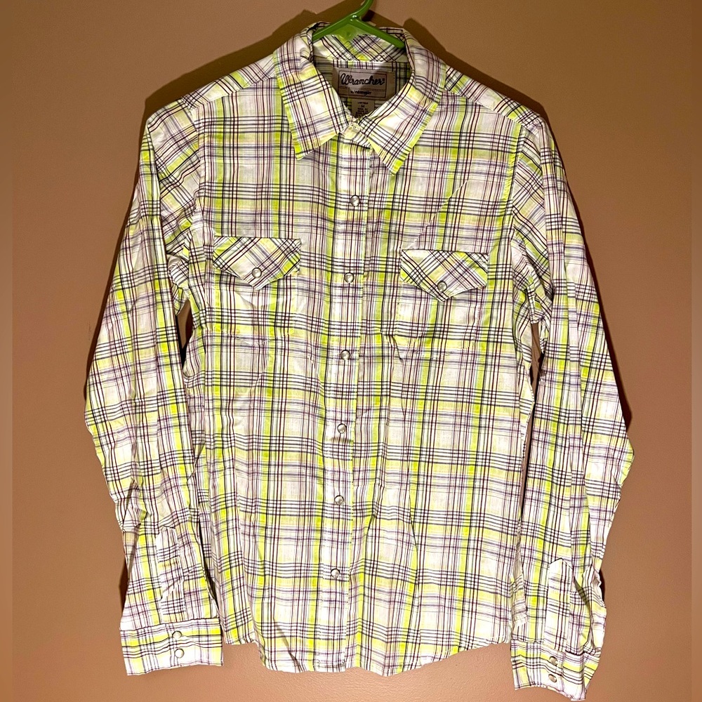 Green and Purple plaid shirt